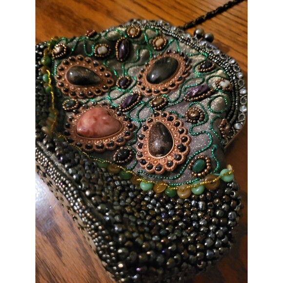 Moni Couture Vintage Embroided Embellished Clutch Handbag - Picture 4 of 13